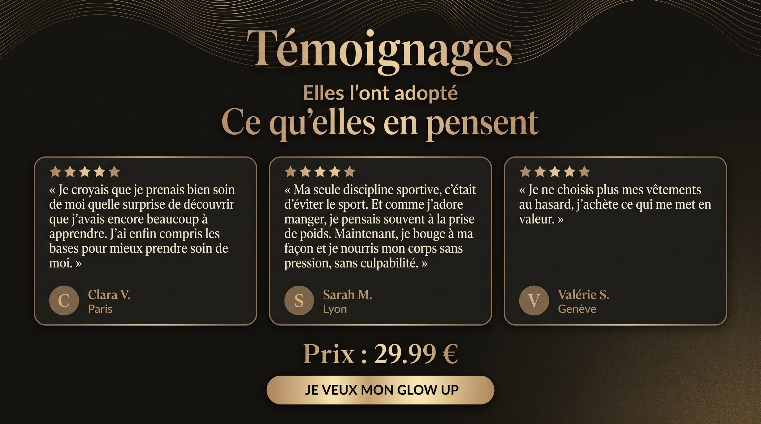 Témoignages — Prix : 29.99 €