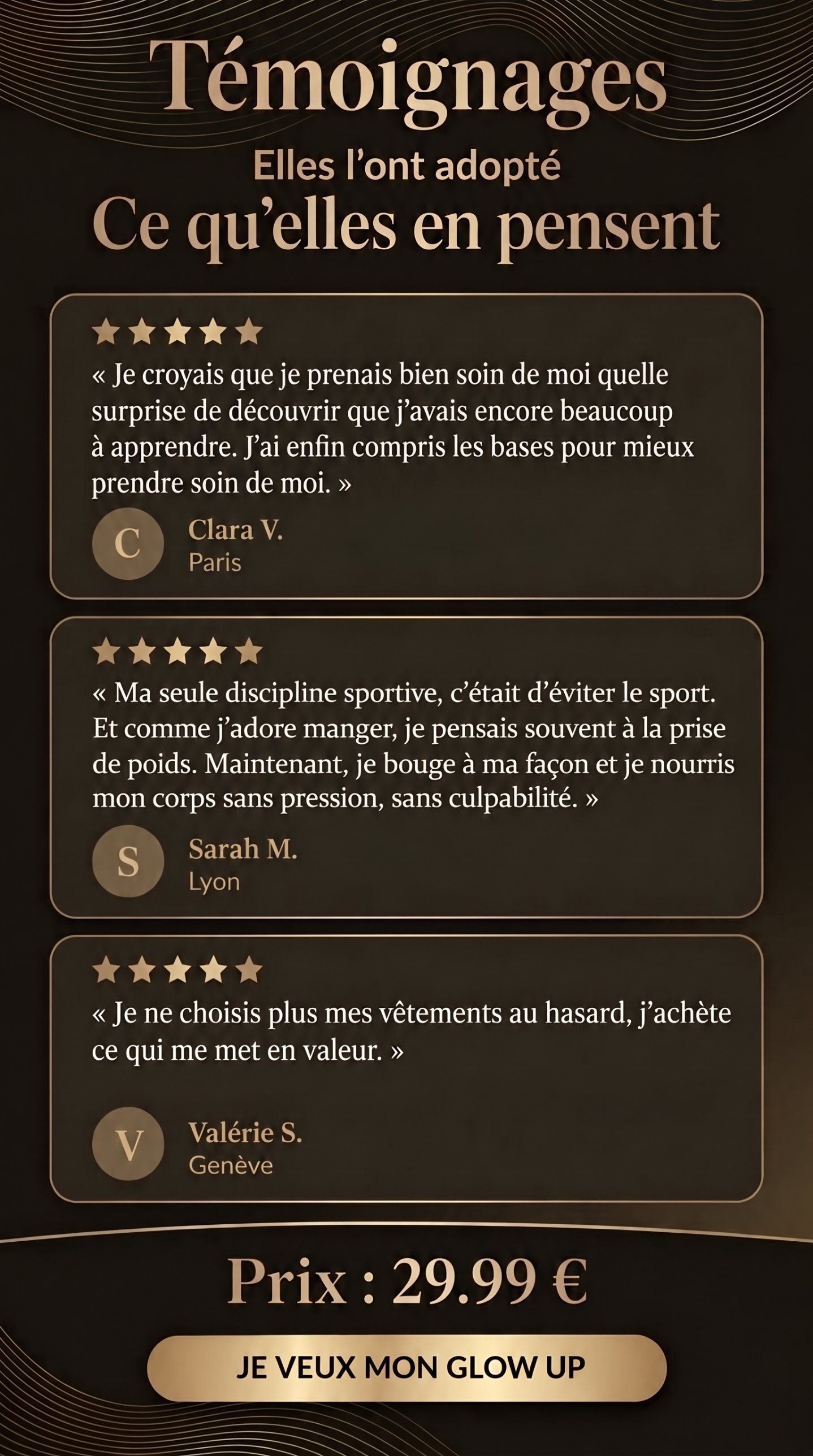 Témoignages — Prix : 29.99 €